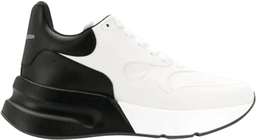  Alexander Mcqueen Alexander McQueen Wmns Oversized Runner &#039;White Black&#039;