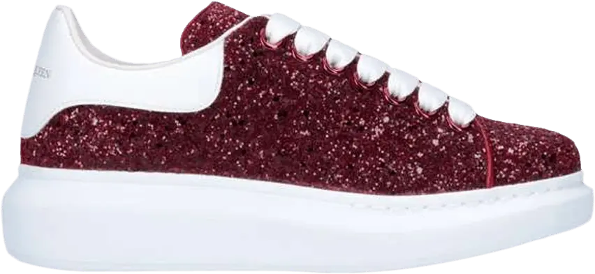  Alexander Mcqueen Alexander McQueen Wmns Oversized Sneaker &#039;Burgundy Glitter&#039;