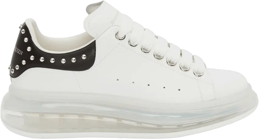  Alexander Mcqueen Alexander McQueen Wmns Oversized Sneaker &#039;Clear Sole Studded - White Black&#039;