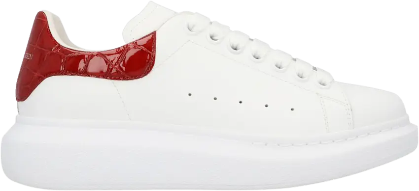  Alexander Mcqueen Alexander McQueen Wmns Oversized Sneaker &#039;Crocodile Skin - Red&#039;