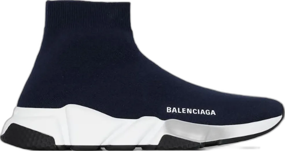  Balenciaga Speed Trainer Navy White Sole (Women&#039;s)