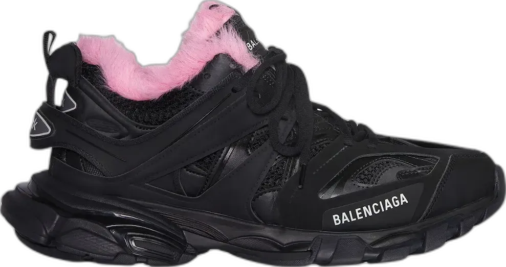  Balenciaga Track Fake Fur Black Pink (Women&#039;s)