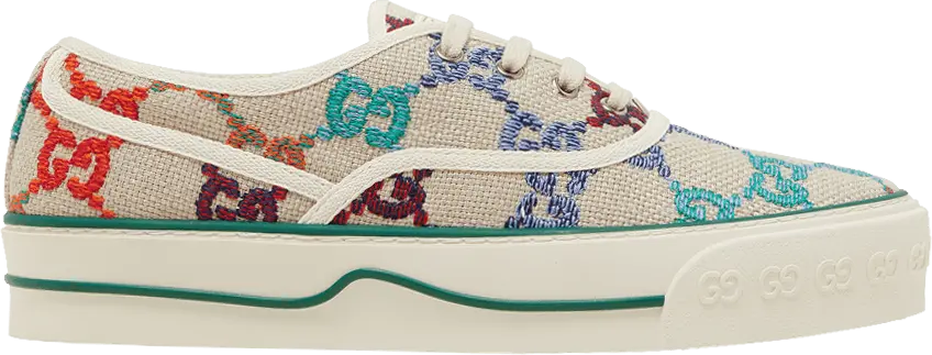 Gucci Tennis 1977 Low &#039;GG Embroidered Logo - Multi&#039;