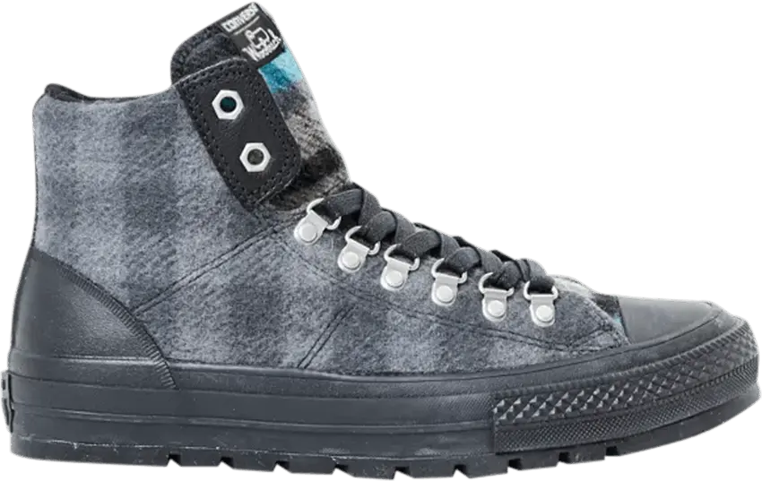  Converse Woolrich x Chuck Taylor All Star Street Hiker High &#039;Black Thunder Stripes&#039;