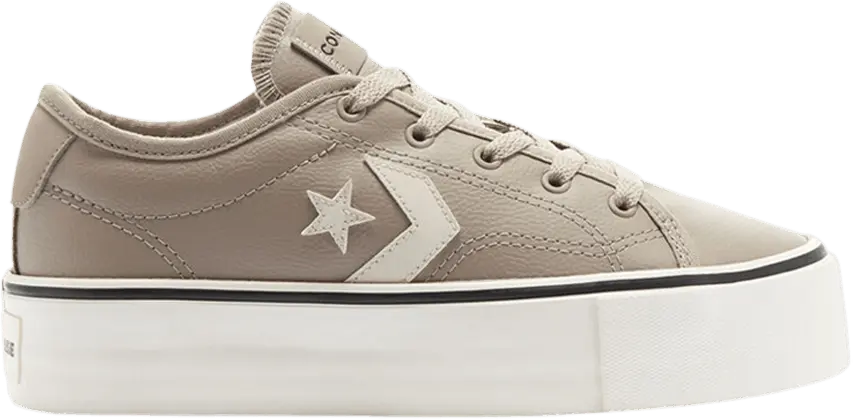  Converse Wmns Star Replay Platform Faux Leather Low &#039;Malted Taupe&#039;