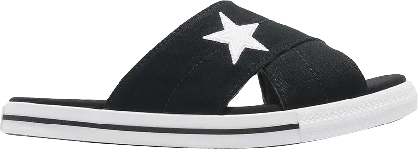  Converse Wmns One Star Slide &#039;Black&#039;