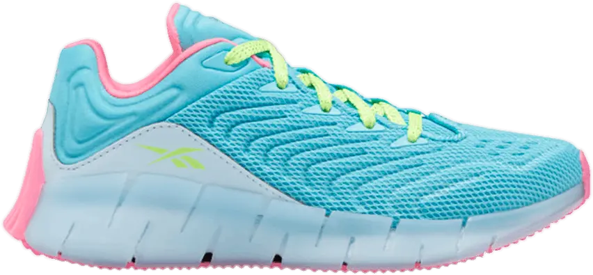  Reebok Zig Kinetica J &#039;Neon Blue Pink&#039;