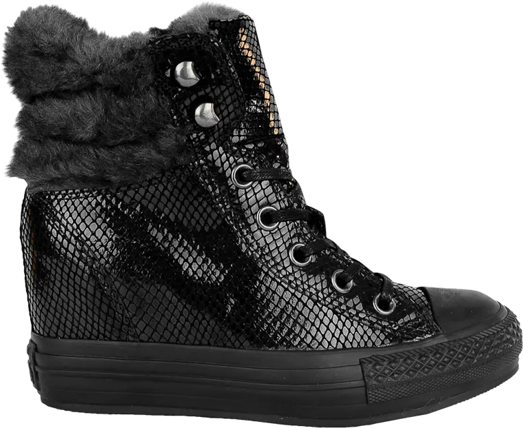  Converse Wmns Chuck Taylor All Star Platform Plus High &#039;Black Snakeskin&#039;