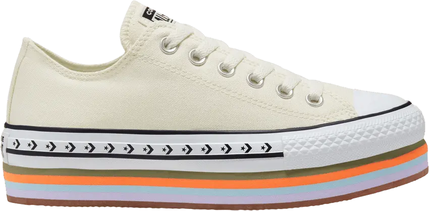  Converse Wmns Chuck Taylor All Star Platform Low &#039;Sunblocked - Egret&#039;