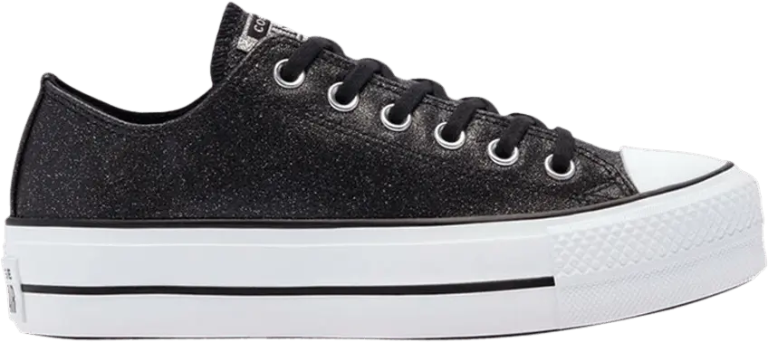  Converse Wmns Chuck Taylor All Star Platform Low &#039;Black Glitter&#039;