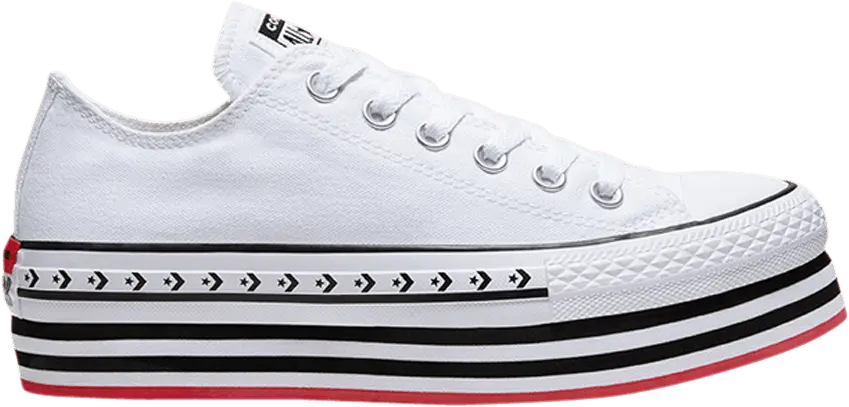  Converse Wmns Chuck Taylor All Star Platform Layer Low &#039;Logo Play - White&#039;
