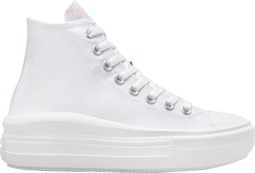  Converse Wmns Chuck Taylor All Star Move High &#039;Hybrid Floral - White Pink Foam&#039;