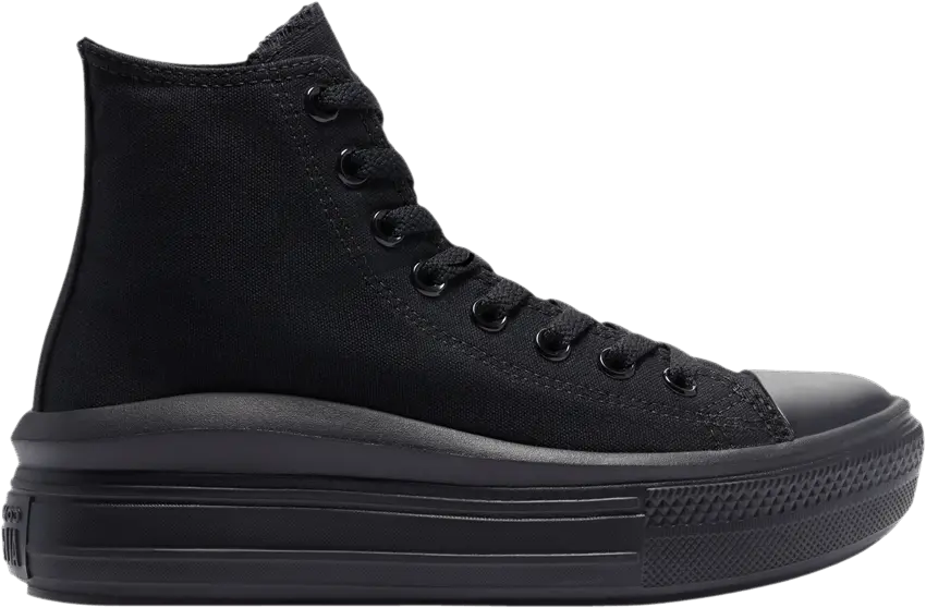  Converse Wmns Chuck Taylor All Star Move Canvas High &#039;Monochrome - Almost Black&#039;