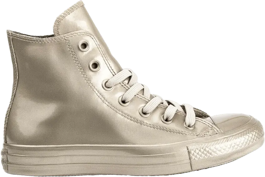  Converse Wmns Chuck Taylor All Star Metallic Rubber High &#039;Light Gold&#039;