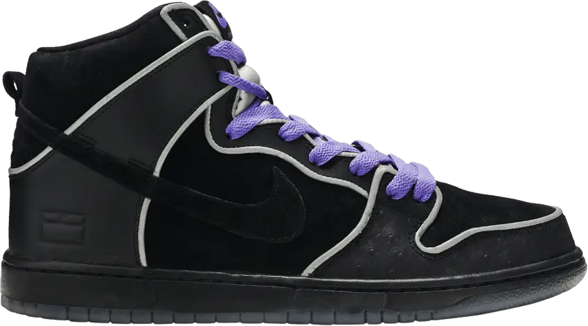  Nike SB Dunk High Black Purple Box