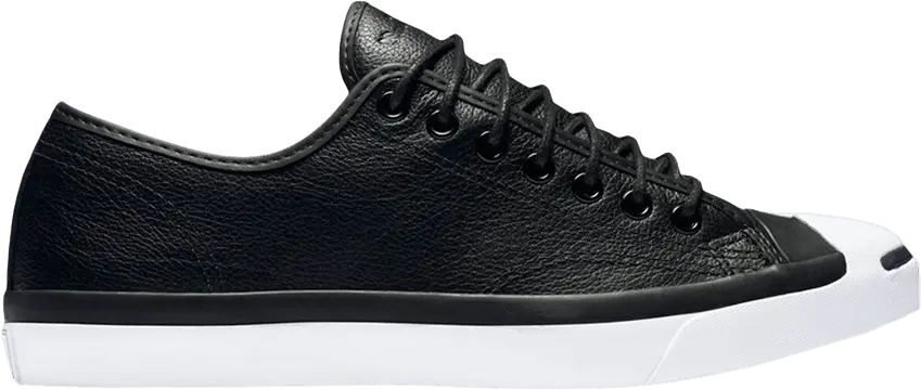  Converse Jack Purcell Tumbled Leather Low &#039;Black&#039;