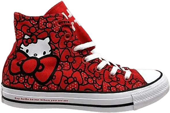  Converse Hello Kitty x Chuck Taylor All Star Hi TD &#039;Fiery Red&#039;