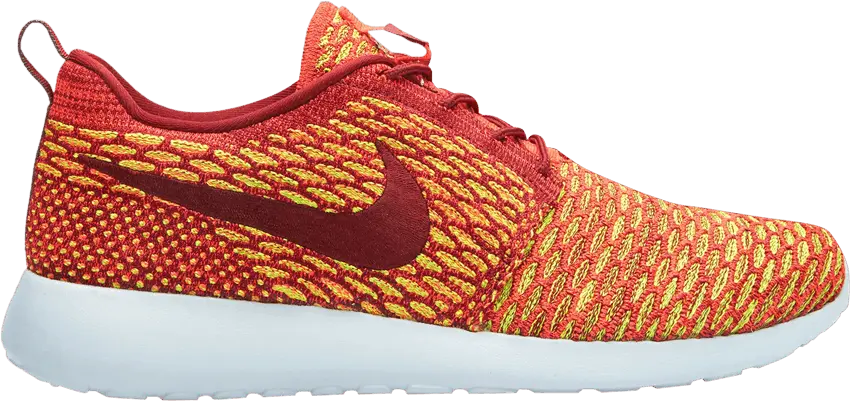  Nike Roshe One Flyknit Team Red Bright Crimson Volt (Women&#039;s)