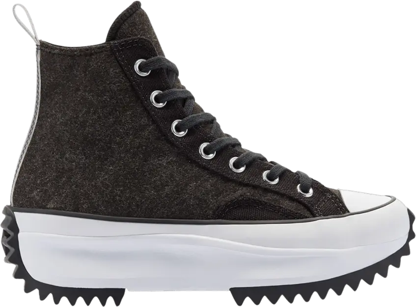  Converse Run Star Hike High Black Ice Black Silver