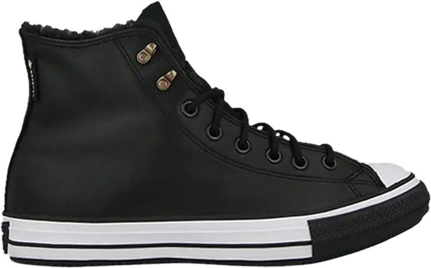  Converse Chuck Taylor All-Star Winter Hi Sherpa Leather Black