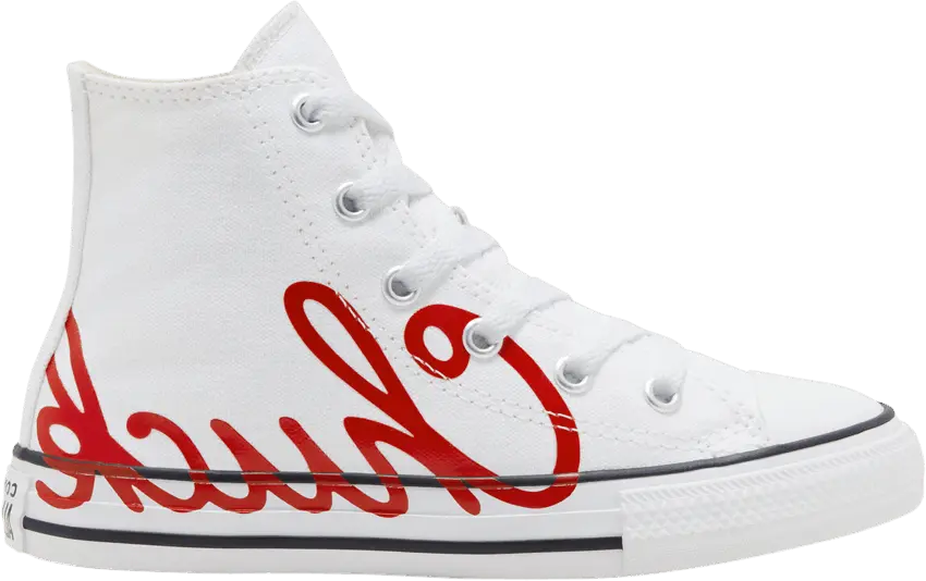  Converse Chuck Taylor All-Star Hi Scripted Signature White (GS)