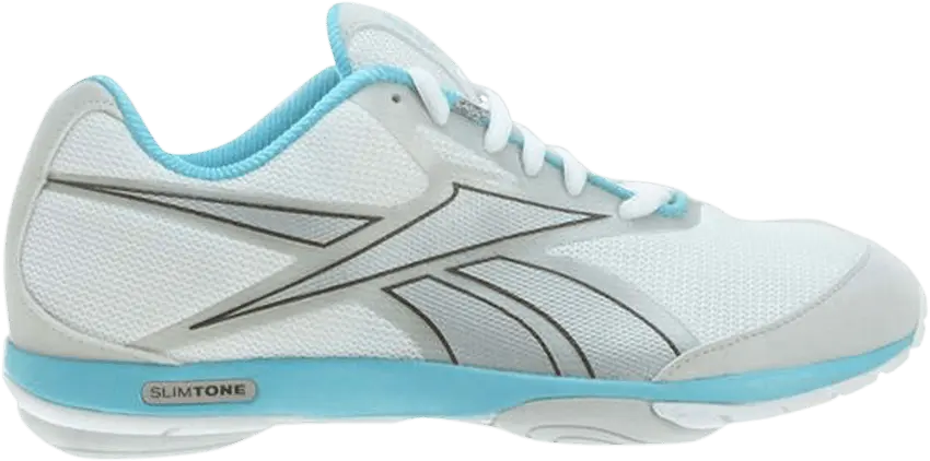 Reebok Wmns Slim Tone &#039;White Steel Neon Blue&#039;