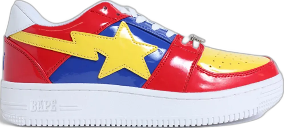  A Bathing Ape Bape Sta Low Red Blue Yellow (2017)