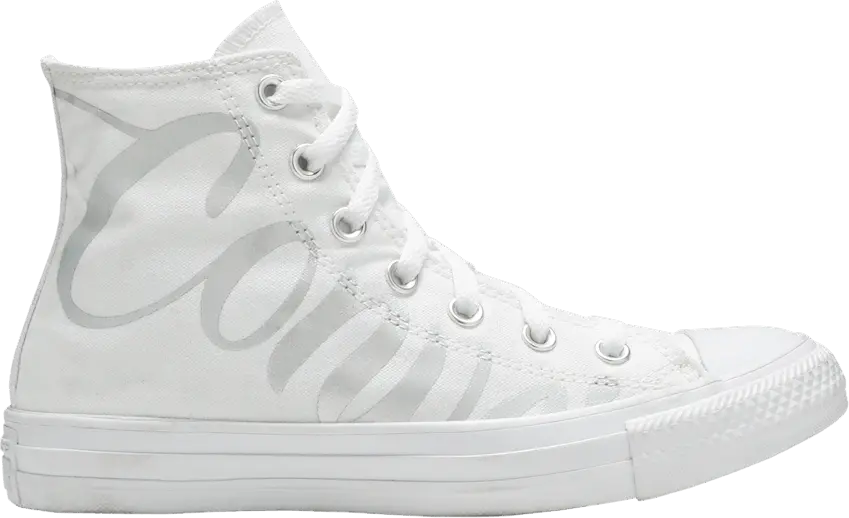  Converse Wmns Chuck Taylor All Star High &#039;Metallic Script Logo - White&#039;