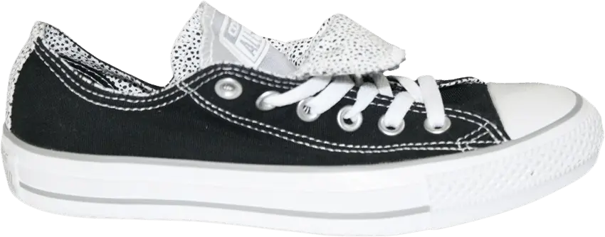  Converse Wmns Chuck Taylor All Star Double Tongue Ox &#039;Black White Stone&#039;