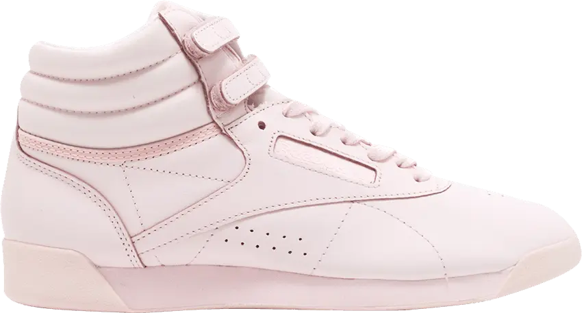  Reebok Wmns Freestyle Hi &#039;Porcelain Pink&#039;