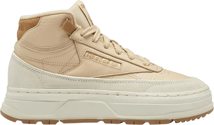  Reebok Wmns Club C Geo Mid &#039;Weathered Beige&#039;