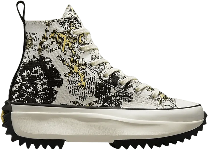  Converse Run Star Hike High &#039;Floral Fusion - Saturn Gold&#039;