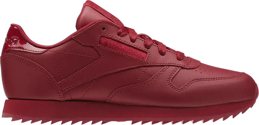  Reebok Wmns Classic Leather Ripple &#039;Cranberry Red&#039;