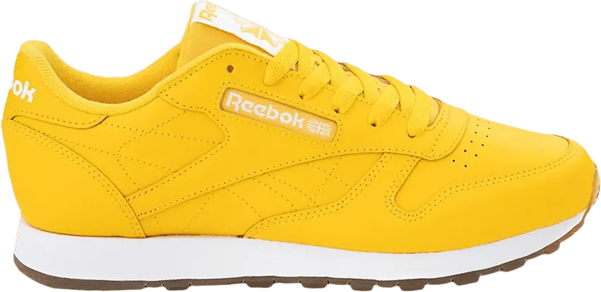  Reebok Wmns Classic Leather &#039;Toxic Yellow Gum&#039;