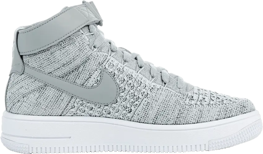  Nike Air Force 1 Ultra Flyknit Mid GS &#039;Wolf Grey&#039;