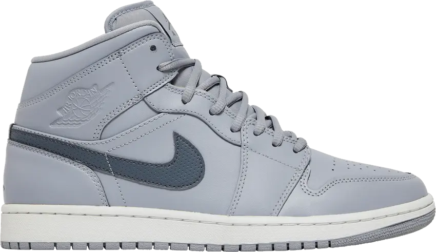  Jordan 1 Retro Mid Wolf Grey Cool Grey