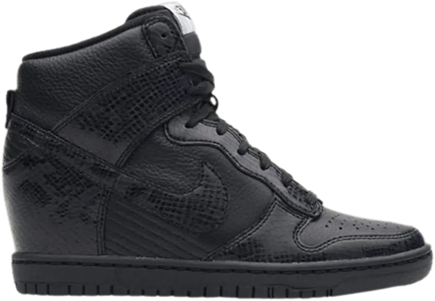  Nike Dunk High Sky Hi Black Leather Snake (GS)