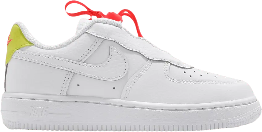  Nike Force 1 Toggle White Bright Crimson (PS)