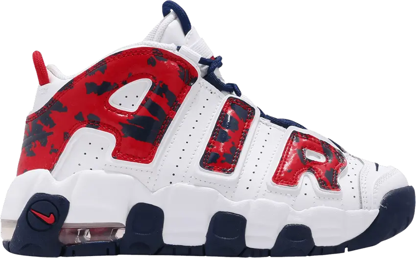  Nike Air More Uptempo Red Navy Camo (PS)