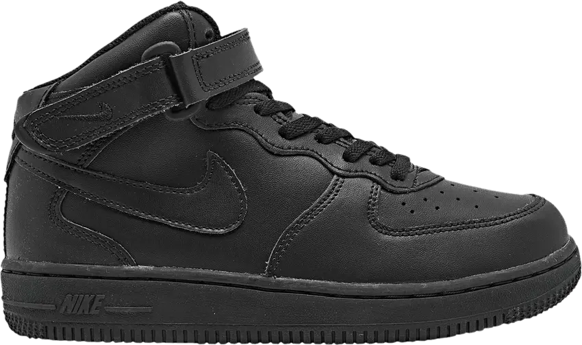  Nike Air Force 1 Mid LE Black (PS)