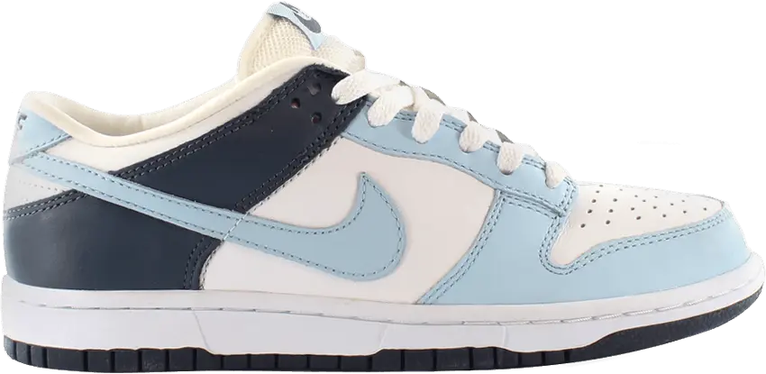  Nike Dunk Low White Navy Light Blue (Women&#039;s) (2004)