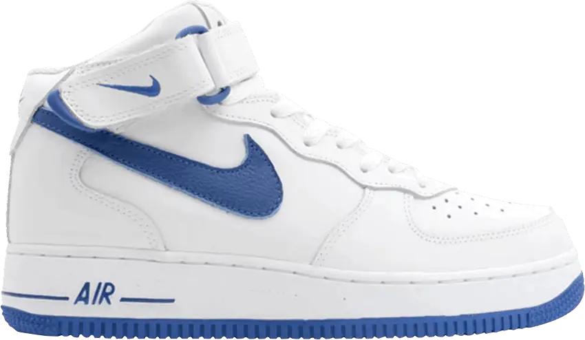  Nike Air Force 1 Mid GS &#039;White Sport Royal&#039;