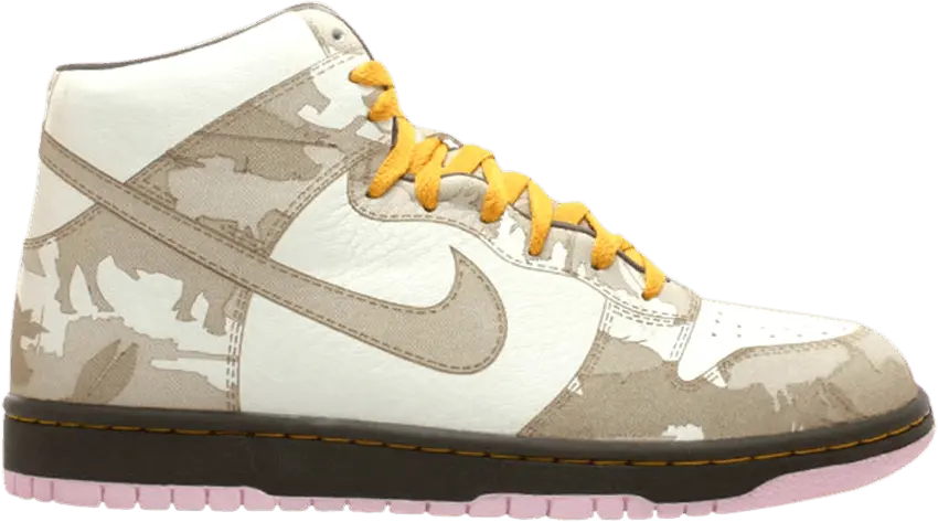  Nike Dunk High 1 Piece White Khaki Pink Ice