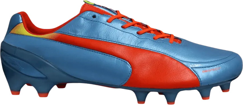  Puma evoSpeed 1.2 Leather FG &#039;Sharks Blue Fluorescent Peach&#039;