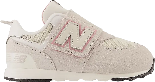  New Balance 574 New-B Hook &amp; Loop Toddler Wide &#039;Moonbeam Hazy Rose&#039;