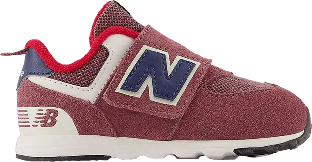  New Balance 574 New-B Hook &amp; Loop Toddler Wide &#039;Washed Burgundy Navy&#039;