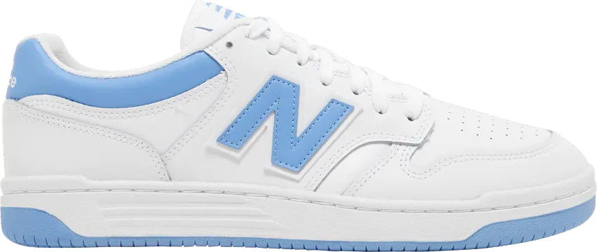  New Balance 480 UNC White Team Carolina Light Aluminum