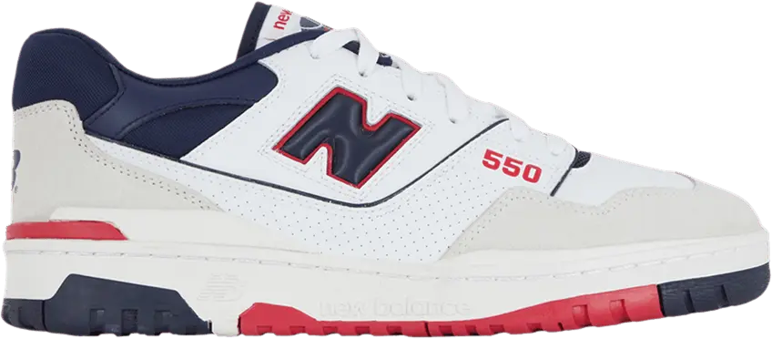  New Balance 550 Premium White Navy Red