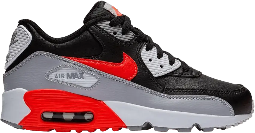  Nike Air Max 90 LTR Dark Grey Bright Crimson (GS)