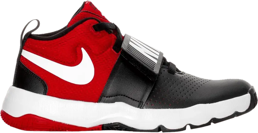  Nike Team Hustle Black University Red (GS)